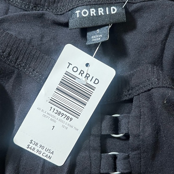 Torrid Black Geo Print O-Ring Goddess Tank size 1X - Picture 8 of 12